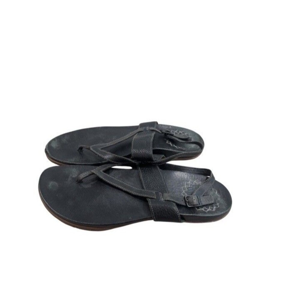 CHACO Maya II Women's Black Leather Sandals Slingbacks Size 8